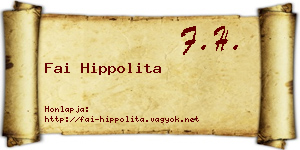 Fai Hippolita névjegykártya